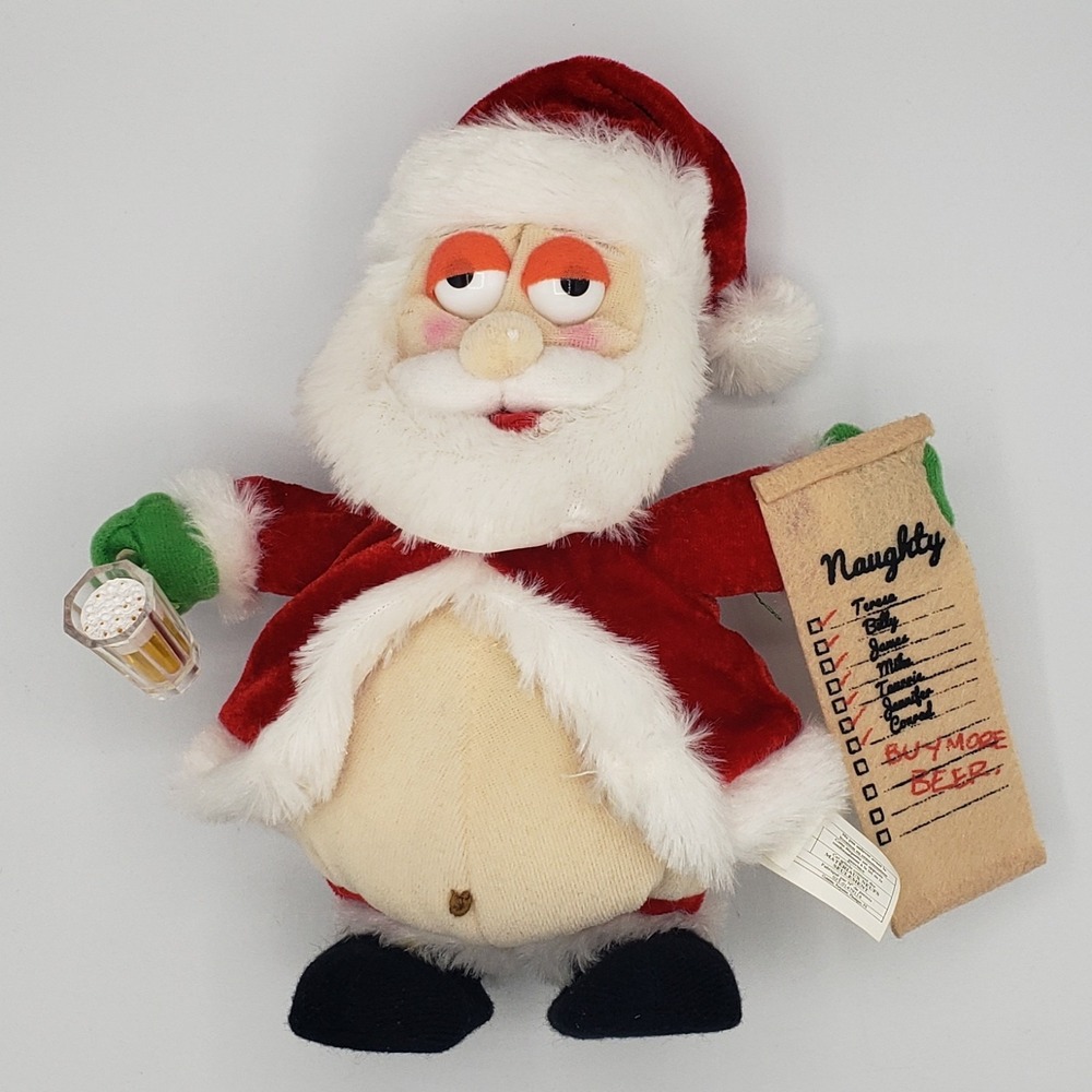Drunk Walking Singing Santa Plush Tested‎